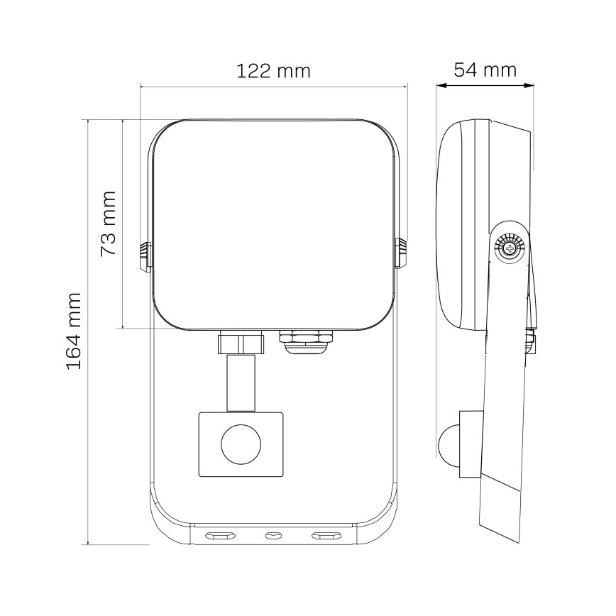 LED Āra prožektors ar sensoru MILKY LED/20W/230V 4000K IP65