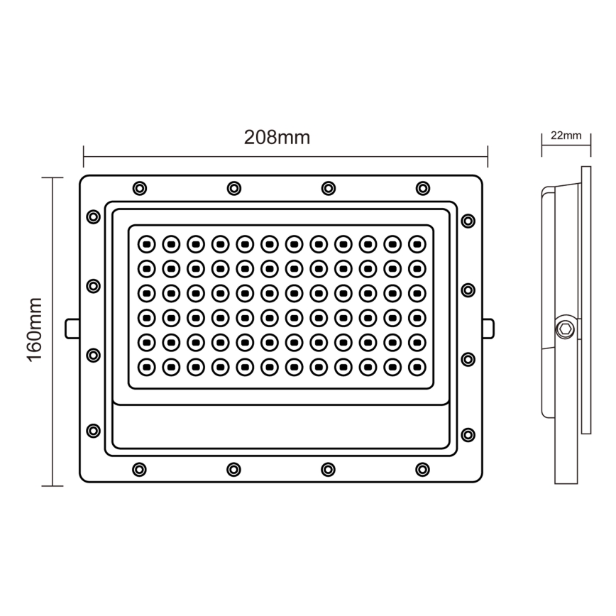 LED Āra prožektors LED/100W/230V 5000K IP65 pelēka