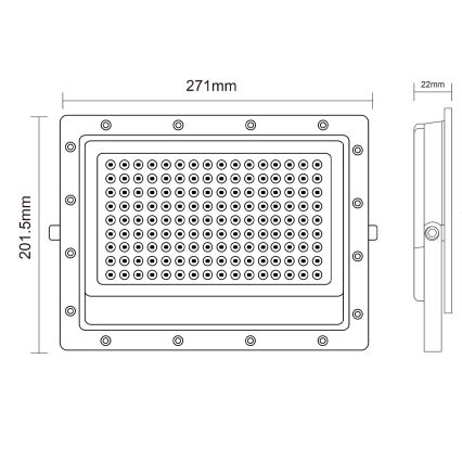 LED Āra prožektors LED/150W/230V 5000K IP65 pelēka