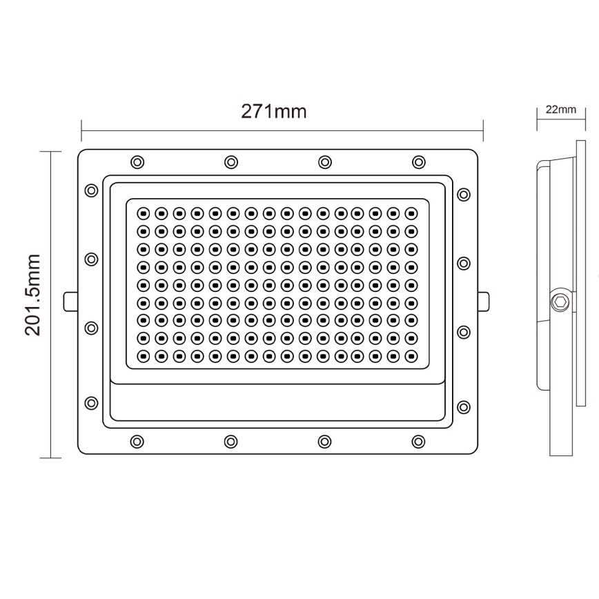 LED Āra prožektors LED/150W/230V 5000K IP65 pelēka