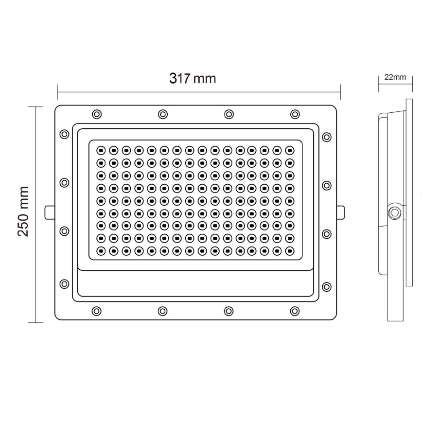 LED Āra prožektors LED/200W/230V 5000K IP65 pelēka