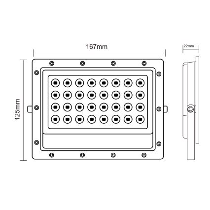 LED Āra prožektors LED/50W/230V 5000K IP65 pelēka