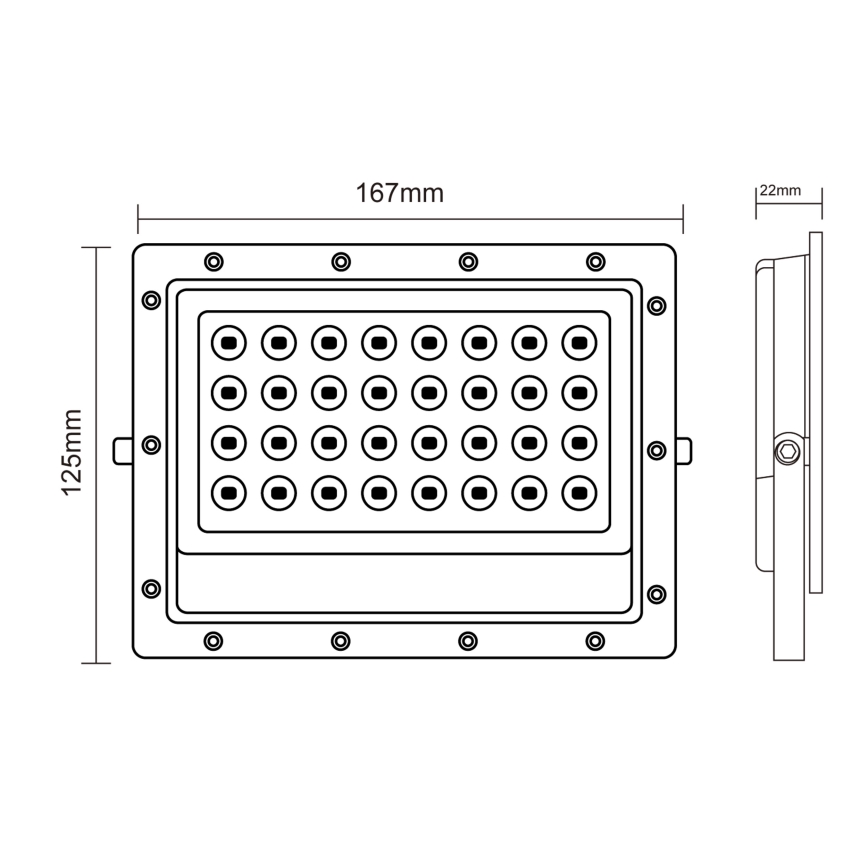 LED Āra prožektors LED/50W/230V 5000K IP65 pelēka