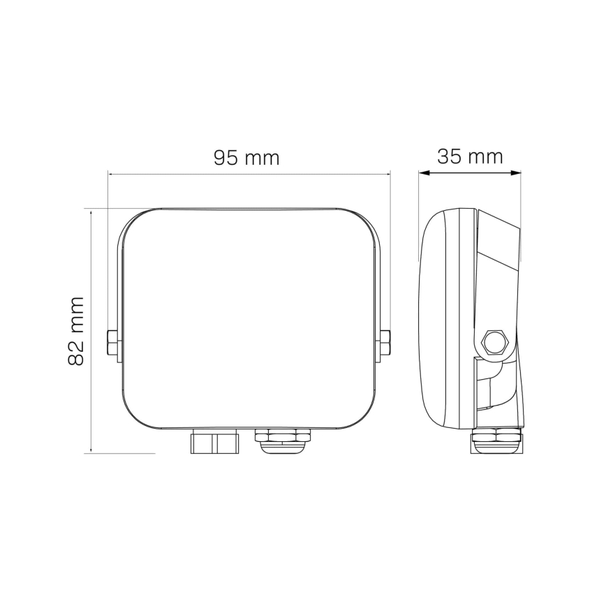 LED Āra prožektors MILKY LED/10W/230V 4000K IP65 melna