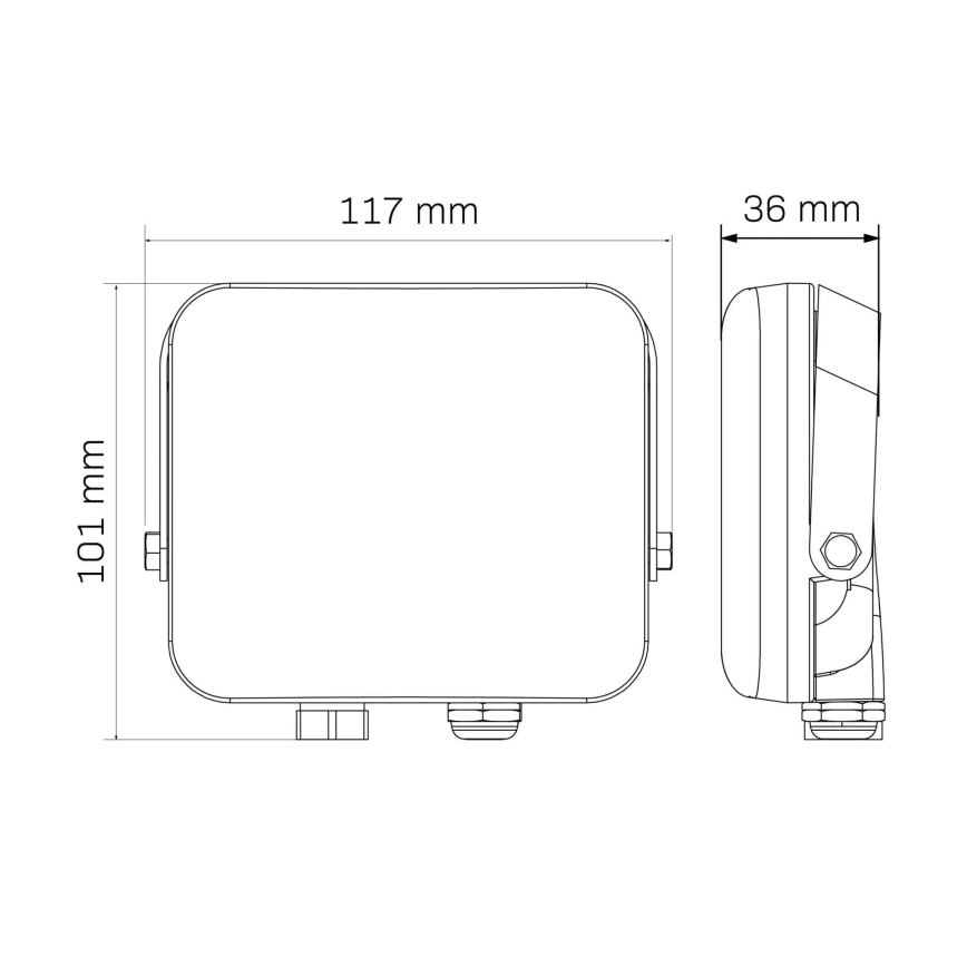 LED Āra prožektors MILKY LED/20W/230V 4000K IP65 melna