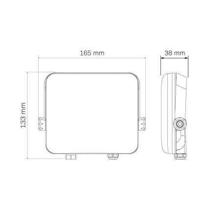 LED Āra prožektors MILKY LED/30W/230V 4000K IP65 melna
