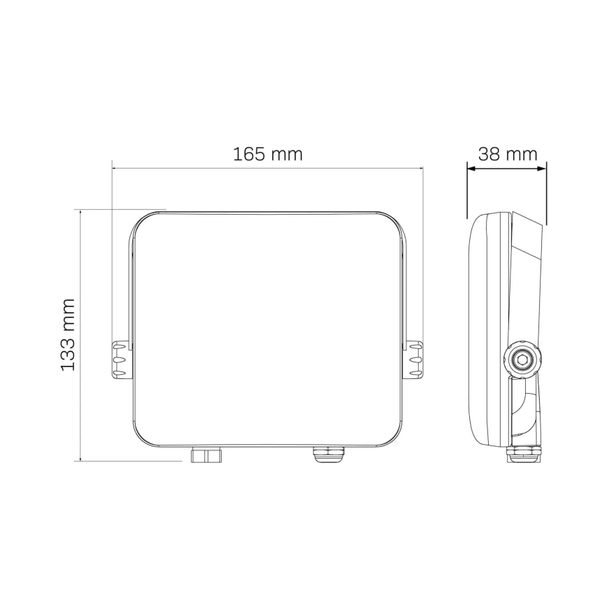 LED Āra prožektors MILKY LED/30W/230V 4000K IP65 melna