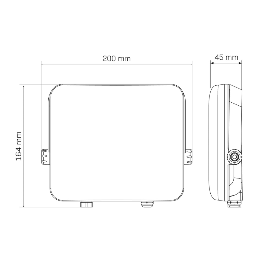 LED Āra prožektors MILKY LED/50W/230V 4000K IP65 melna