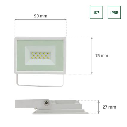 LED Āra prožektors NOCTIS LUX 3 LED/10W/230V 3000K IP65, balts