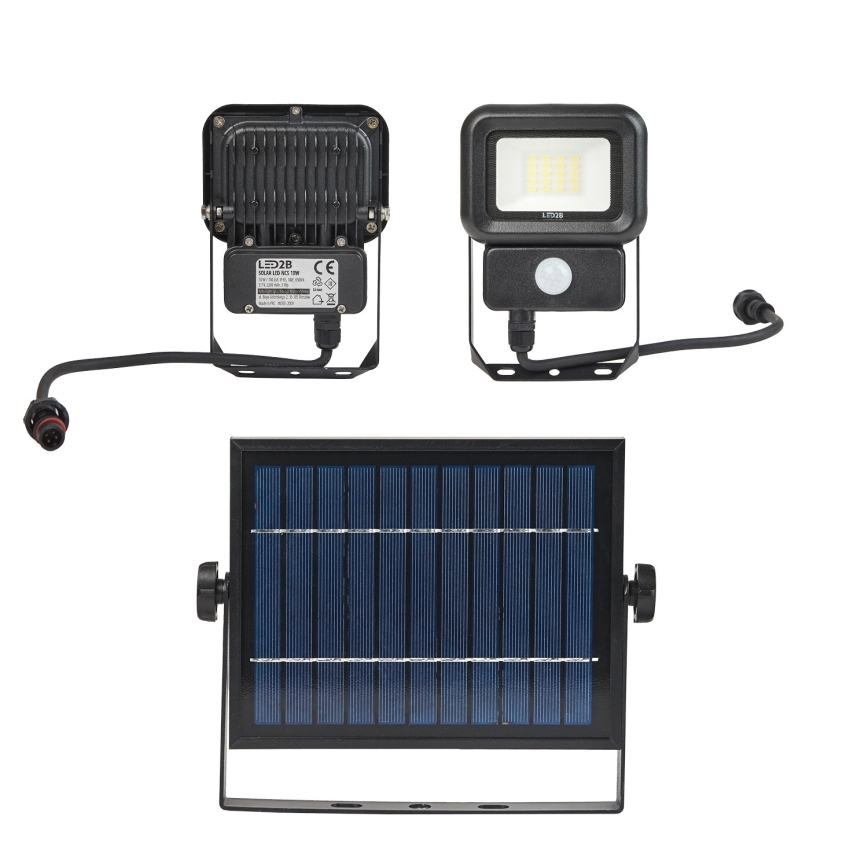 LED Āra saules enerģijas prožektors ar sensoru LED/10W/3,7V 6500K IP65 2200 mAh