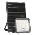 LED Āra saules enerģijas prožektors ar sensoru LED/30W/6,4V IP65 3000/4000K 6000 mAh + tālvadības pults