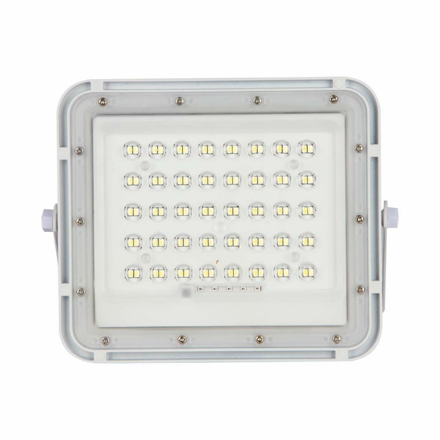 LED Āra aptumšojama saules enerģijas Prožektors LED/10W/3,2V IP65 4000K 6000 mAh balta + tālvadības pults