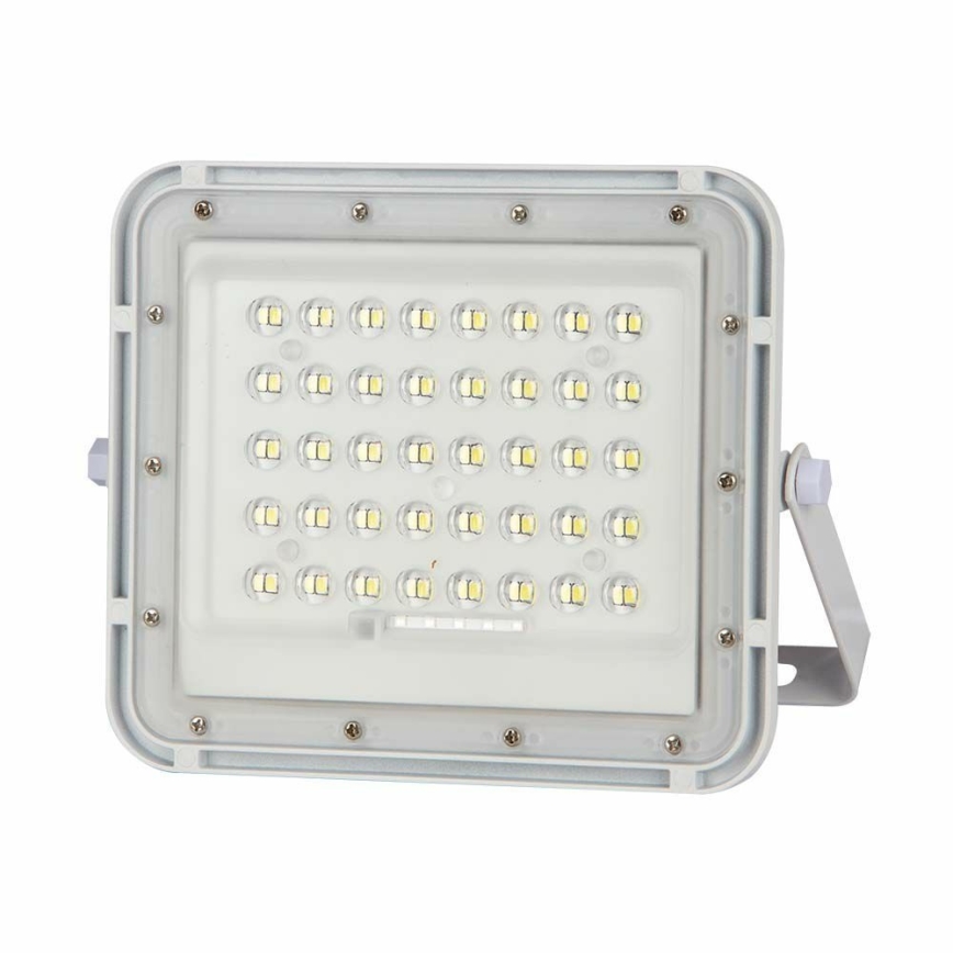 LED Āra aptumšojama saules enerģijas Prožektors LED/10W/3,2V IP65 4000K 6000 mAh balta + tālvadības pults