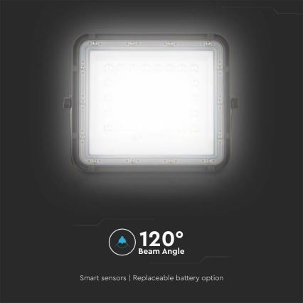 LED Āra aptumšojama saules enerģijas Prožektors LED/10W/3,2V IP65 4000K 6000 mAh melna + tālvadības pults