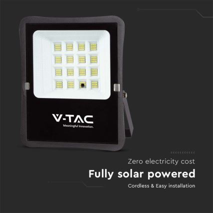 LED Āra saules enerģijas Prožektors LED/12W/3,2V 6400K IP65 + tālvadības pults