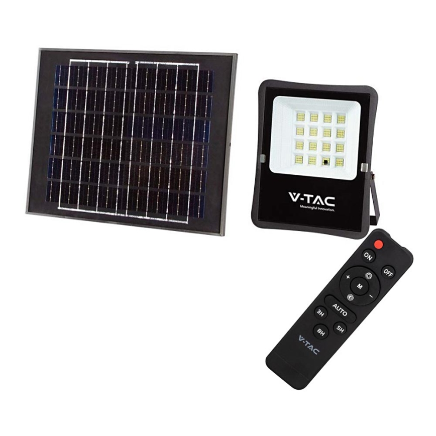 LED Āra saules enerģijas Prožektors LED/12W/3,2V 6400K IP65 + tālvadības pults