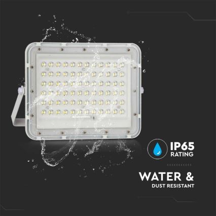 LED Āra aptumšojama saules enerģijas Prožektors LED/15W/3,2V IP65 4000K 12000 mAh balta + tālvadības pults