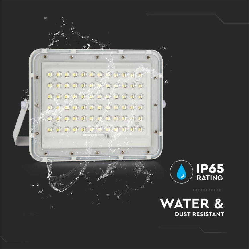 LED Āra aptumšojama saules enerģijas Prožektors LED/15W/3,2V IP65 4000K 12000 mAh balta + tālvadības pults