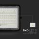 LED Āra aptumšojama saules enerģijas prožektors LED/15W/3,2V IP65 6400K melna + tālvadības pults