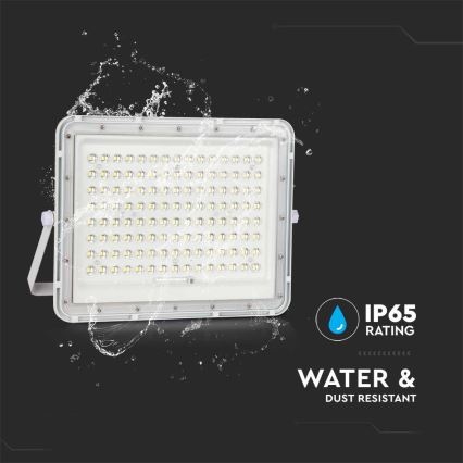 LED Āra saules enerģijas prožektors LED/20W/3,2V 4000K balta IP65 + tālvadības pults