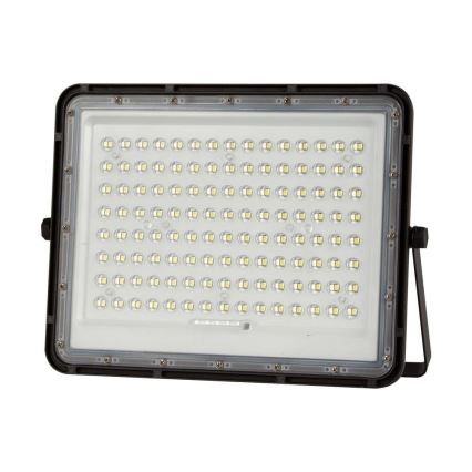 LED Āra saules enerģijas prožektors LED/200W/3,2V 4000K melna IP65 + tālvadības pults