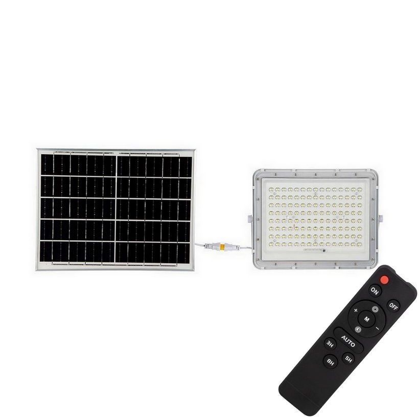 LED Āra saules enerģijas prožektors LED/20W/3,2V 6400K balta IP65 16000 mAh + tālvadības pults