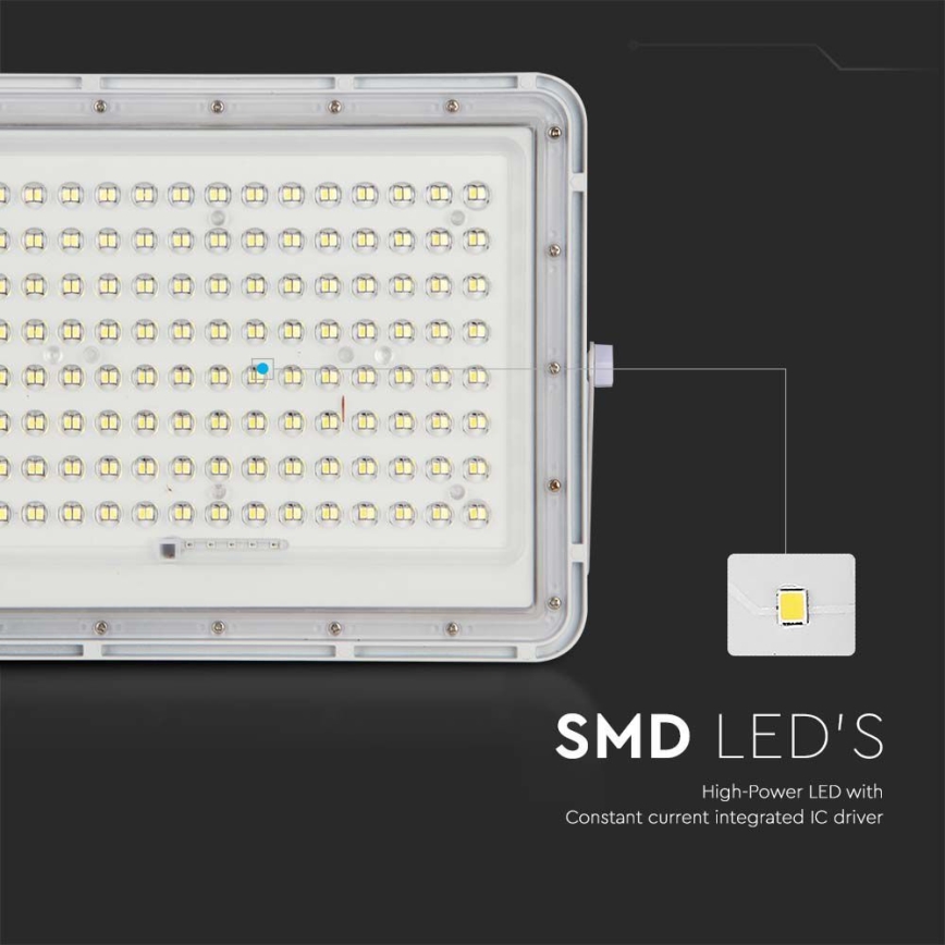 LED Āra saules enerģijas prožektors LED/20W/3,2V 6400K balta IP65 16000 mAh + tālvadības pults