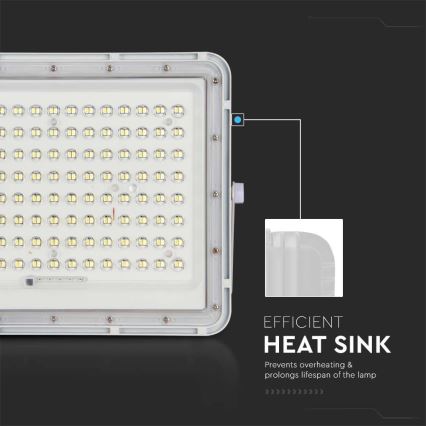 LED Āra saules enerģijas prožektors LED/20W/3,2V 6400K balta IP65 16000 mAh + tālvadības pults