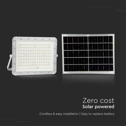 LED Āra saules enerģijas prožektors LED/20W/3,2V 6400K balta IP65 16000 mAh + tālvadības pults