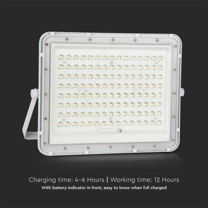 LED Āra saules enerģijas prožektors LED/20W/3,2V 6400K balta IP65 16000 mAh + tālvadības pults