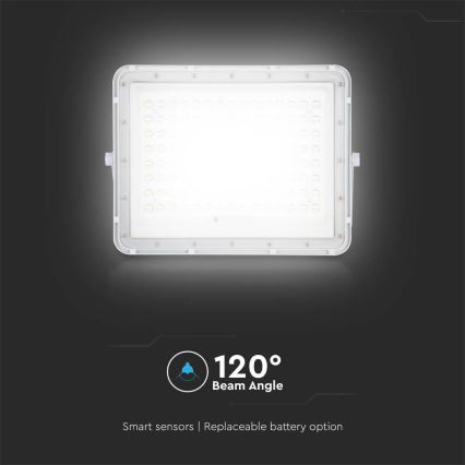 LED Āra saules enerģijas prožektors LED/20W/3,2V 6400K balta IP65 16000 mAh + tālvadības pults