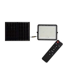 LED Āra saules enerģijas prožektors LED/20W/3,2V 6400K melna IP65 + tālvadības pults