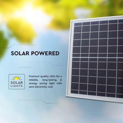 LED Āra saules enerģijas prožektors LED/20W/3,2V IP65 4000K 20000 mAh + tālvadības pults