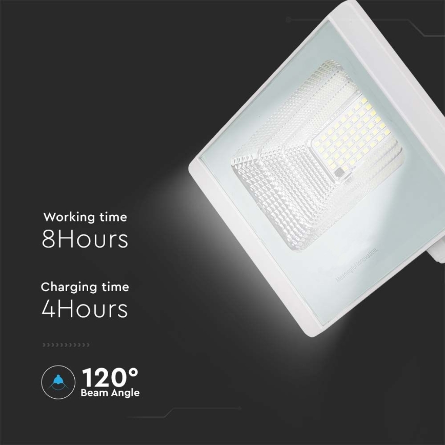 LED Āra saules enerģijas prožektors LED/20W/3,2V IP65 6400K + tālvadības pults