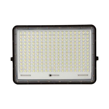 LED Āra saules enerģijas prožektors LED/30W/3,2V 4000K melna IP65 + tālvadības pults