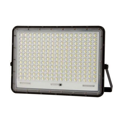 LED Āra saules enerģijas prožektors LED/30W/3,2V 4000K melna IP65 + tālvadības pults