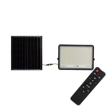 LED Āra saules enerģijas prožektors LED/30W/3,2V 6400K melna IP65 + tālvadības pults
