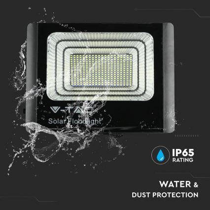 LED Āra saules enerģijas prožektors LED/40W/10V IP65 6000K + tālvadības pults