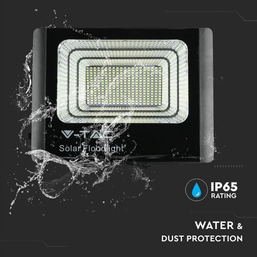 LED Āra saules enerģijas prožektors LED/40W/10V IP65 6000K + tālvadības pults