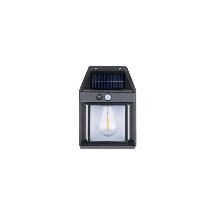LED Āra saules enerģijas sienas lampa ar sensoru LED/1W/230V 1200mAh IP65