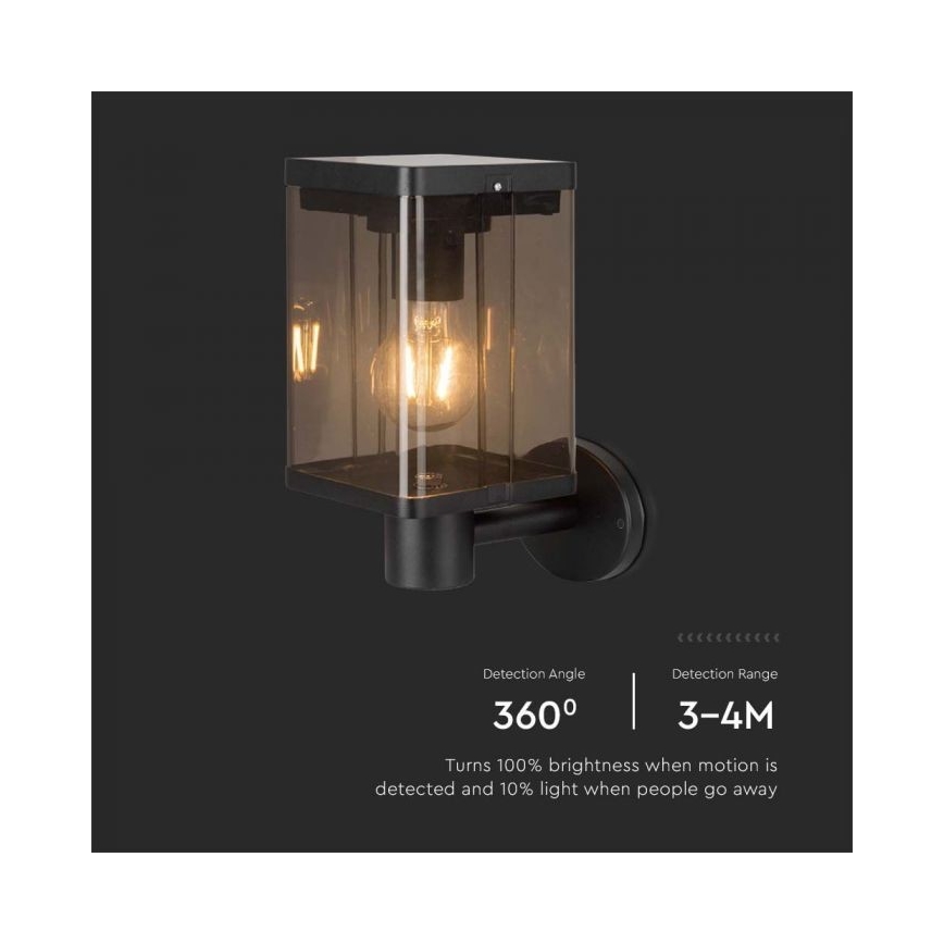 LED Āra saules enerģijas sienas lampa ar sensoru LED/2,5W/3,7V 3000K IP54