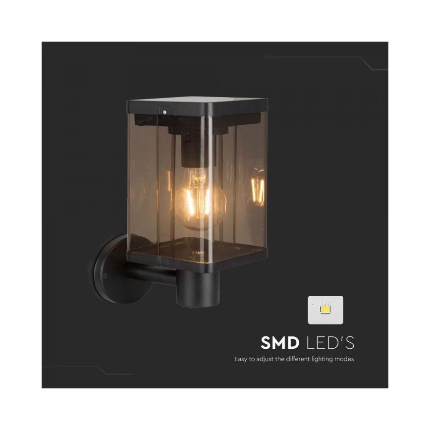LED Āra saules enerģijas sienas lampa ar sensoru LED/2,5W/3,7V 3000K IP54