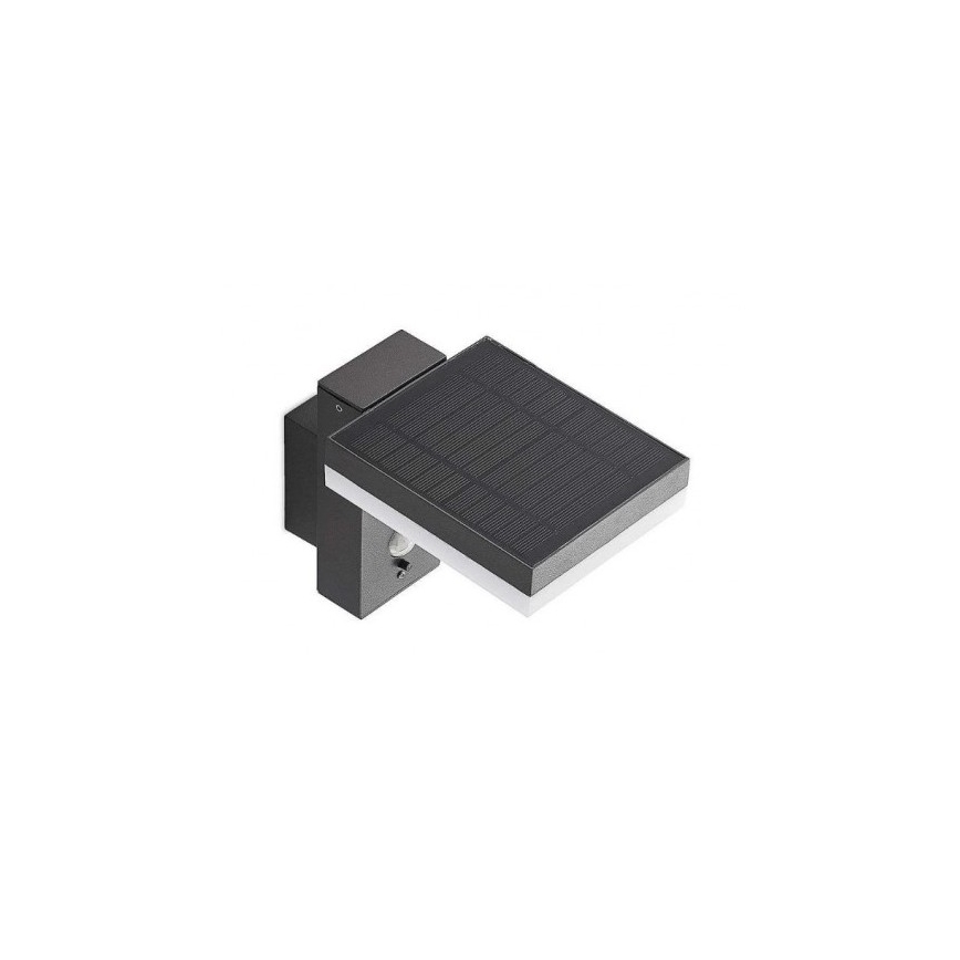 LED Āra saules enerģijas sienas lampa ar sensoru LED/5,5W/3,7V 3000K IP54