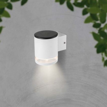 LED Āra saules enerģijas sienas lampa LED/1W/3,7V 3000K IP54 1200 mAh balta
