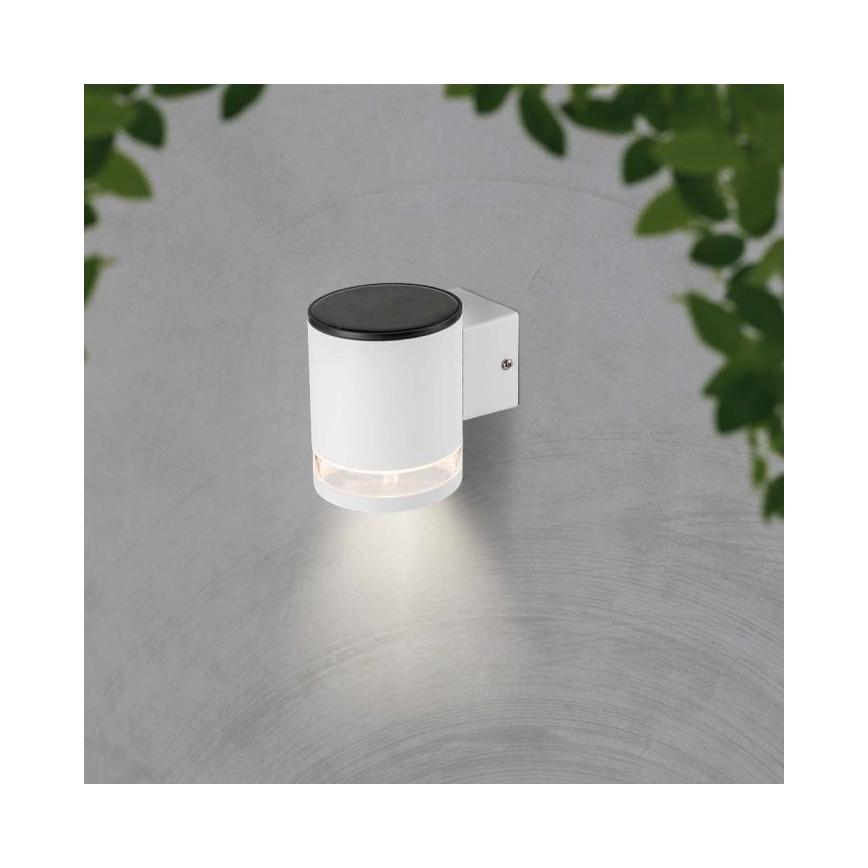 LED Āra saules enerģijas sienas lampa LED/1W/3,7V 3000K IP54 1200 mAh balta