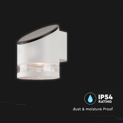 LED Āra saules enerģijas sienas lampa LED/1W/3,7V 3000K IP54 balta