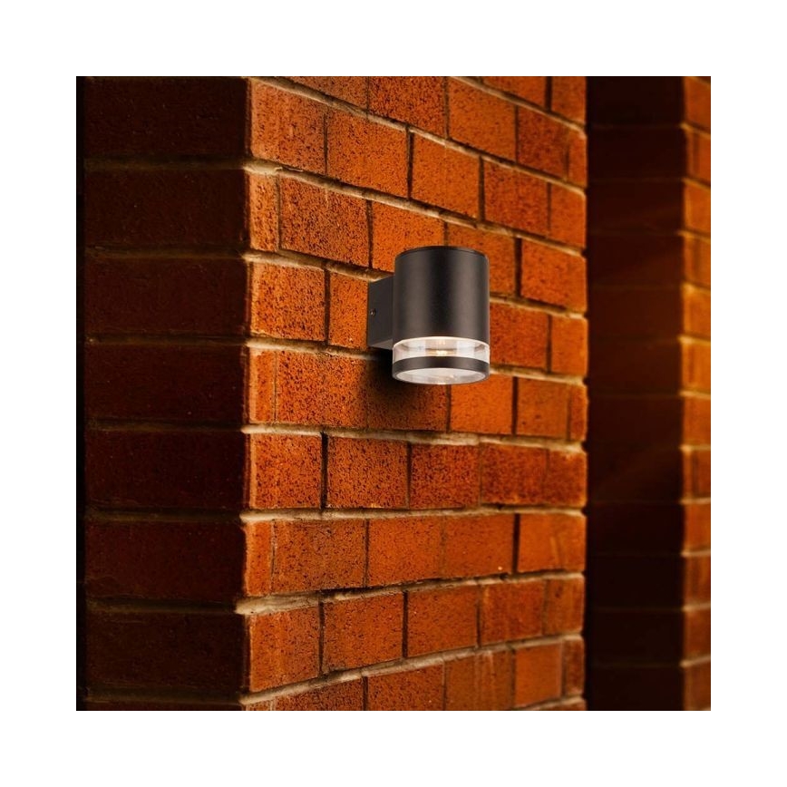 LED Āra saules enerģijas sienas lampa LED/1W/3,7V 3000K IP54 1200 mAh melna