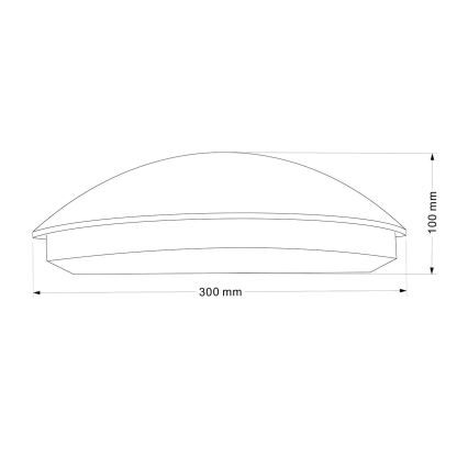 LED āra sienas gaismeklis ALABAMA LED/12W/230V IP54 melns