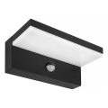 LED āra sienas gaismeklis ar kustības sensoru NOLA LED/12W/230V IP65 melns