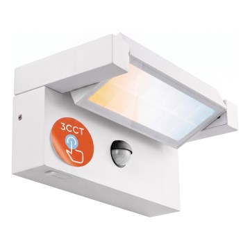 LED āra sienas gaismeklis ar kustības un krēslas sensoru LED/25W/230V 3000/4000/6500K IP54 balts